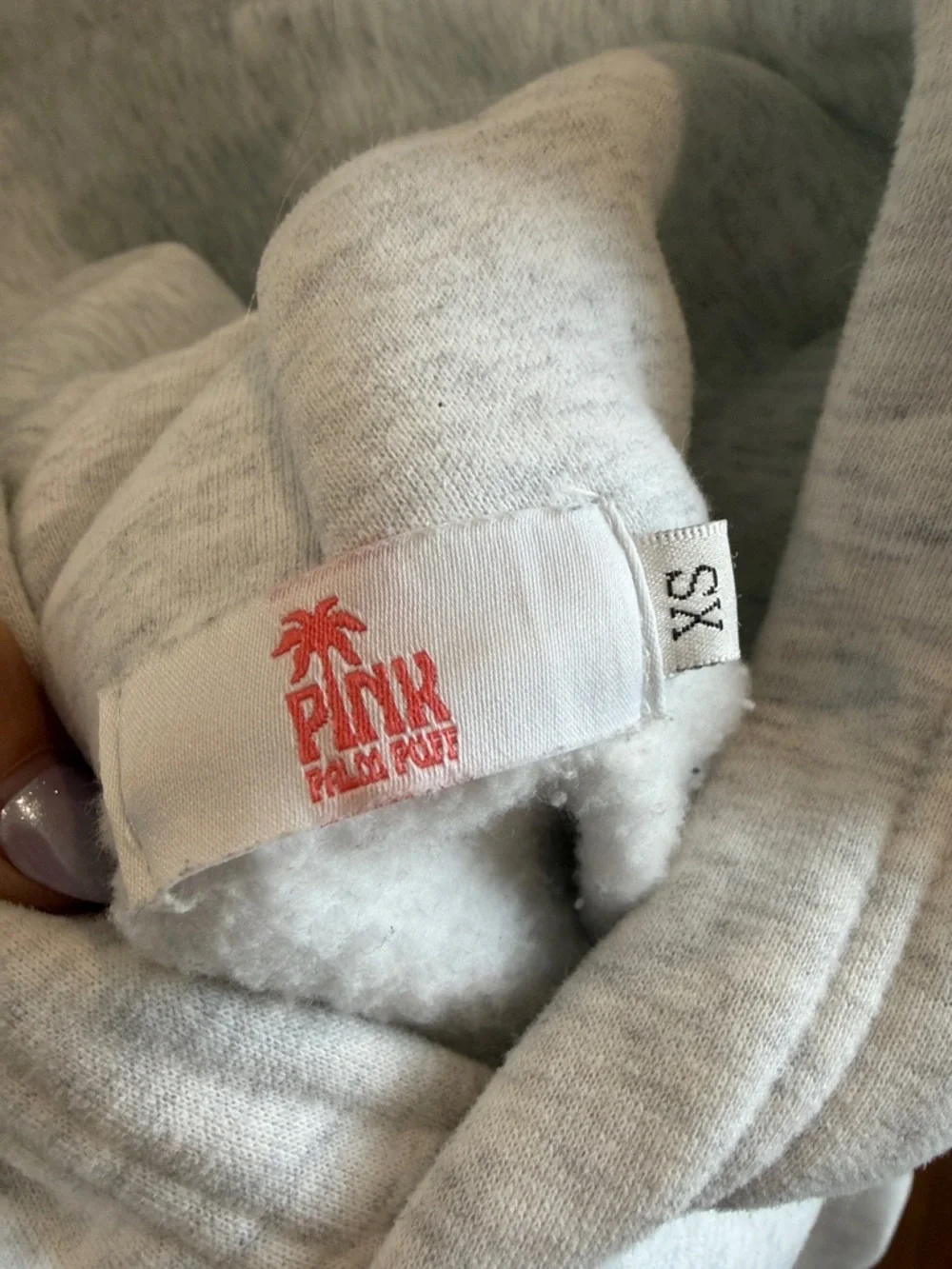 PINK by PINK POCKET Heather Gray Women's Hoodie - XS - Picture 3 of 4